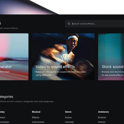 New AI sound effects tools - changelog image